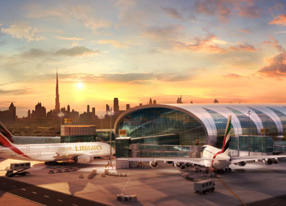 8th place the Dubai Terminal for airliners A380